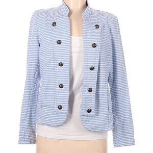 Tommy Hilfiger Military Band Jacket-lt blue and white stripe